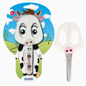 DOHE TIJERA ESCOLAR VACA CON FUNDA
