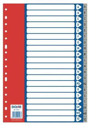 DOHE SEPARADOR ÍNDICE FOLIO A-Z 20 POSICIONES