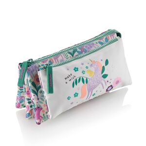 MR ESTUCHE PORTATODO CUADRUPLE RECICLADO MAGIC UNICORN
