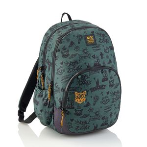 MR MOCHILA ESCOLAR TRIPLE OSLO RECICLADA NOT BORING VERDE