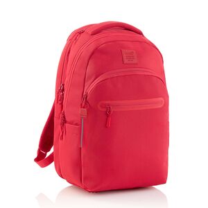 MR MOCHILA ESCOLAR TRIPLE OSLO RECICLADA RAW ROJA