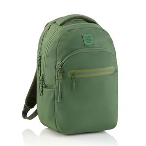 MR MOCHILA ESCOLAR TRIPLE OSLO RECICLADA RAW VERDE