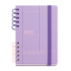 MR AGENDA ESCOLAR 26-27 SV ACTIVA WIRE-O MALVA BACK TO BASICS