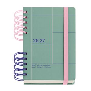 MR AGENDA ESCOLAR 26-27 DP ACTIVA WIRE-O VERDE BACK TO BASICS