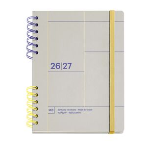 MR AGENDA ESCOLAR 26-27 SV PLUS WIRE-O GRIS BACK TO BASICS
