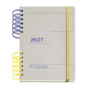 MR AGENDA ESCOLAR 26-27 DP PLUS WIRE-O GRIS BACK TO BASICS