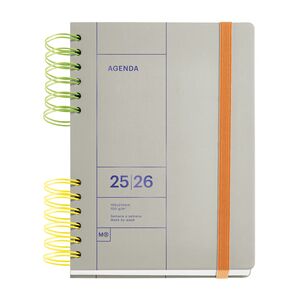 MR AGENDA ESCOLAR PLUS S/V GRIS BACK TO BASICS 25-26