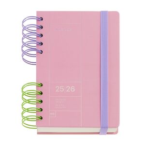 MR AGENDA ESCOLAR ACTIVA D/P ROSA BACK TO BASICS 25-26