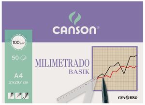 CANSON BLOC PAPEL MILIMETRADO A4 50 HOJAS