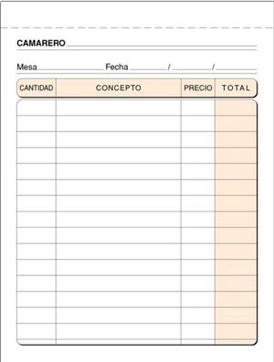 LOAN TALONARIO T-58 CAMARERO 8° NATURAL