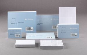 LOAN FICHAS Nº 4 RAYADAS 125 X 200MM. 100 HOJAS