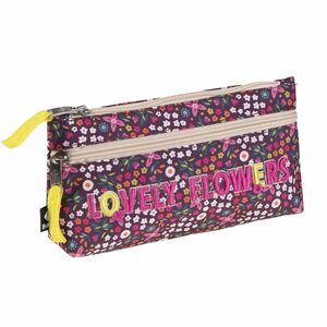 BUSQUETS ESTUCHE PORTATODO DOBLE LOVELY FLOWERS