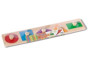 PUZZLE ENCAJABLE DE MADERA CON FORMAS GEOMETRICAS