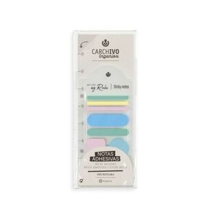 CARCHIVO NOTAS ADHESIVAS INGENIOX PASTEL