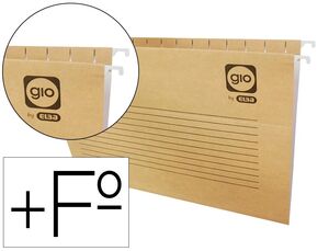 GIO CARPETA COLGANTE FOLIO PROLONGADO KRAFT 25 UNDS.