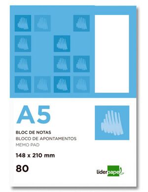 LIDERPAPEL BLOC NOTAS A5 LISO