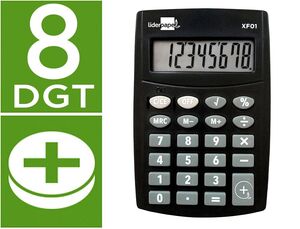 LIDERPAPEL CALCULADORA XF01 BOLSILLO NEGRO