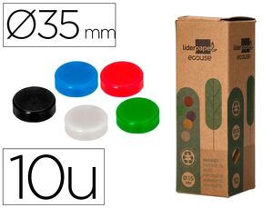 Q-CONNECT IMANES 35MM. COLORES SURTIDOS 10 UNDS. ECOUSE