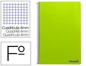 LIDERPAPEL BLOC FOLIO CUADRÍCULA 4X4MM. SMART VERDE