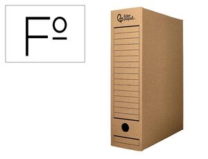 LIDERPAPEL ARCHIVADOR DEFINITIVO FOLIO CARTÓN RECICLADO MARRÓN