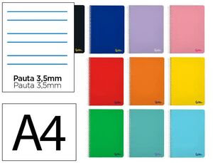 LIDERPAPEL BLOC ESPIRAL A4 PAUTA 3,5MM. SMART
