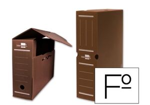 LIDERPAPEL ARCHIVADOR DEFINITIVO FOLIO POLIPROPILENO MARRÓN