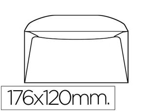 LIDERPAPEL B6 SOBRE 120 X 176MM. BLANCO 10 UNDS.