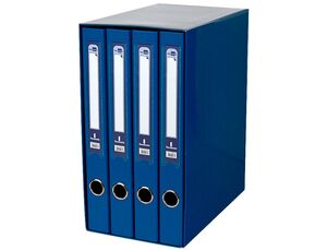 LIDERPAPEL MÓDULO 4 ARCHIVADORES FOLIO 25MM. AZUL