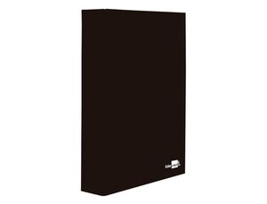 LIDERPAPEL CARPETA FOLIO 4 ANILLAS 40MM. CARTÓN NEGRO