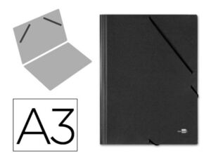 LIDERPAPEL CARPETA PLANOS A3 CARTÓN NEGRO