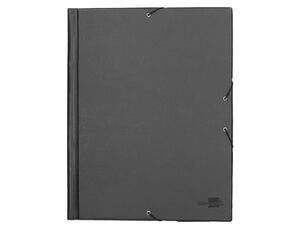 LIDERPAPEL CARPETA PVC FOLIO NEGRO SOLAPAS