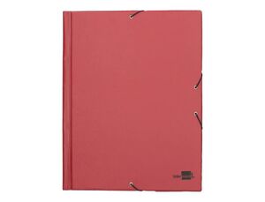 LIDERPAPEL CARPETA PVC FOLIO BURDEOS SOLAPAS