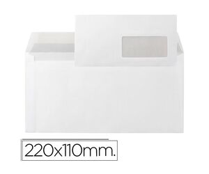LIDERPAPEL Nº3 SOBRE 110 X 220MM. VENTANA DERECHA 500 UNDS.