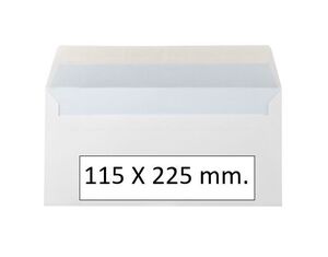 LIDERPAPEL Nº5 SOBRE 115 X 225MM. BLANCO 500 UNDS.