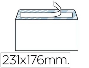LIDERPAPEL SOBRE Nº 12 CUARTILLA 176 X 231MM. BLANCO 500 UNDS.