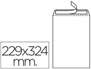 LIDERPAPEL Nº 8 SOBRE BOLSA 229 X 324MM. BLANCO 250 UNDS.