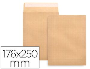 LIDERPAPEL Nº 14 SOBRE BOLSA B5 176 X 250MM. KRAFT 500 UNDS.