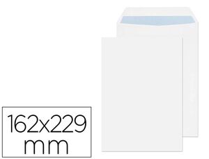 LIDERPAPEL Nº 16 SOBRE BOLSA 162 X 229MM. BLANCO 250 UNDS.