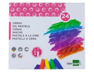 LIDERPAPEL CERAS BLANDAS 24 COLORES