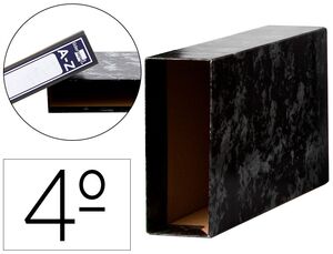 LIDERPAPEL CAJA ARCHIVADOR 4° CLASSIC BLUE APAISADO NEGRO