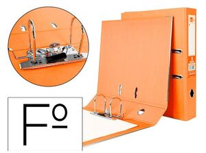 LIDERPAPEL ARCHIVADOR FOLIO LOMO 75MM. NARANJA