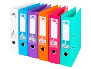 LIDERPAPEL PACK 6 ARCHIVADORES A4 75MM. COLORES SURTIDOS