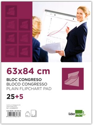 LIDERPAPEL BLOC CONGRESO LISO 25 + 5 HOJAS