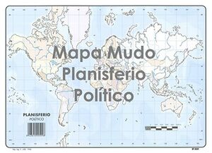 SELVI MAPA PLANISFERIO POLÍTICO MUDO A4
