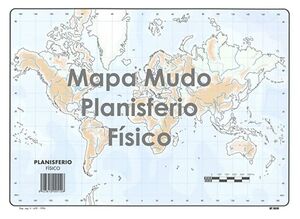 SELVI MAPA PLANISFERIO FÍSICO MUDO A4