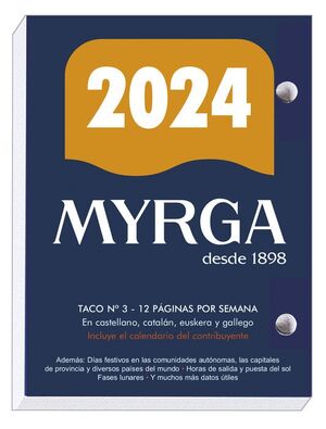 MYRGA TACO Nº 3 SOBREMESA 2024