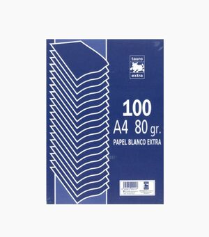 TAURO PAPEL A4 80GRS. BLANCO 100 HOJAS