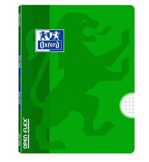 OXFORD CUADERNO A4 GRAPADO CUADRÍCULA 5MM. OPENFLEX VERDE