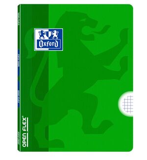 OXFORD CUADERNO A4 GRAPADO CUADRÍCULA 4MM. OPENFLEX VERDE