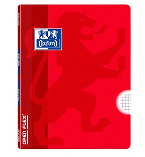 OXFORD CUADERNO A4 GRAPADO CUADRÍCULA 4MM. OPENFLEX ROJO